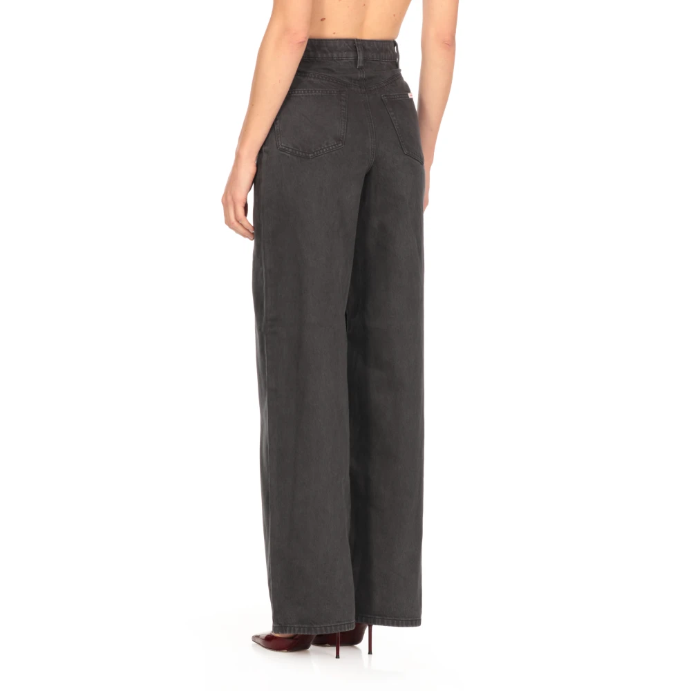 Self Portrait Grijze Katoenen Jeans met Strikdetails Gray Dames