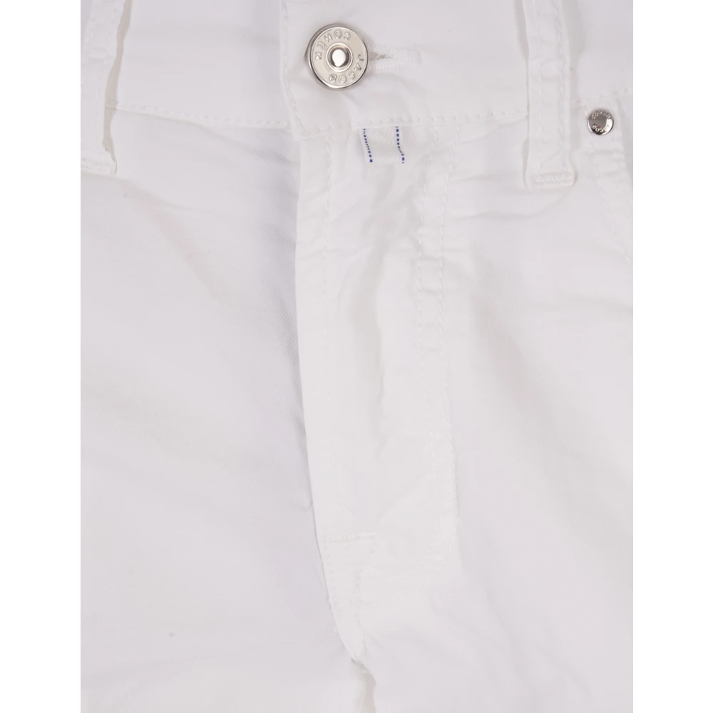 Jacob Cohën Witte Bermuda Shorts van Katoenmix met Mid-Rise Taille White Heren