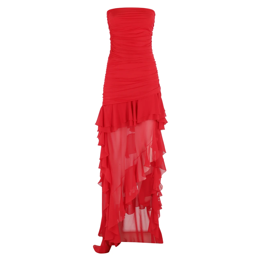 Blumarine Ruffle Jurk voor Vrouwen Red Dames
