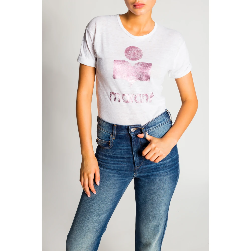 Isabel Marant Étoile T-shirt met logo Gray Dames