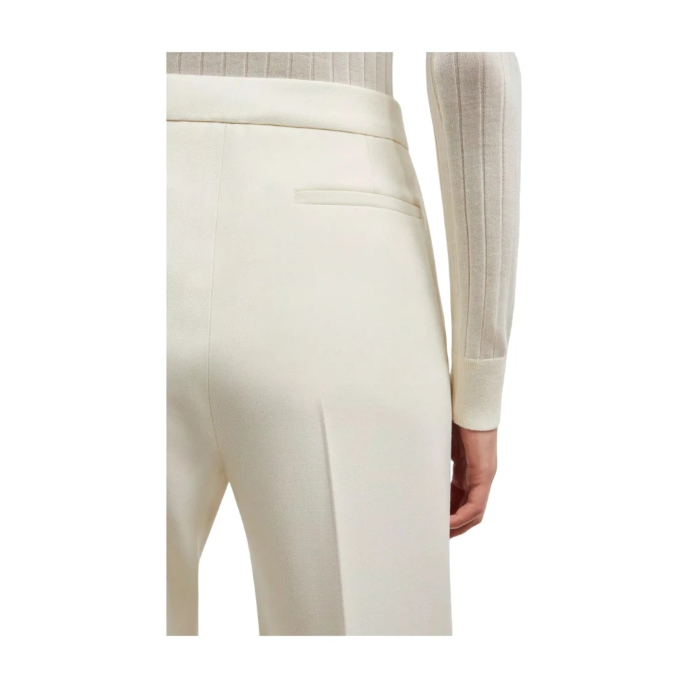Moncler Wollen Gabardine Broek Off White Dames