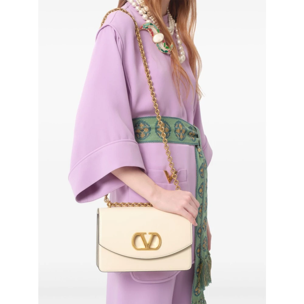 Valentino Lila Zijden Cady Jurk met Zakken Purple Dames