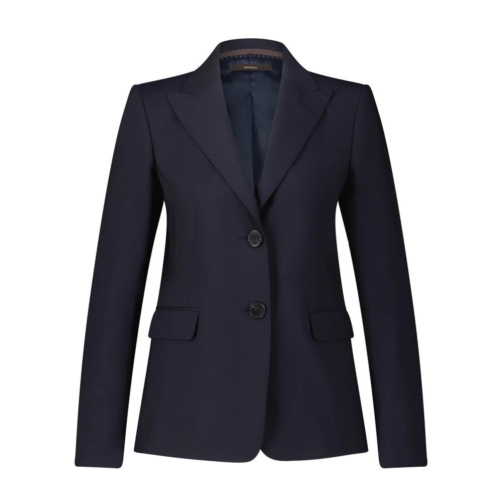 Windsor Women's Blue Blazers, Xs, Elegant Wool Stretch Blazer