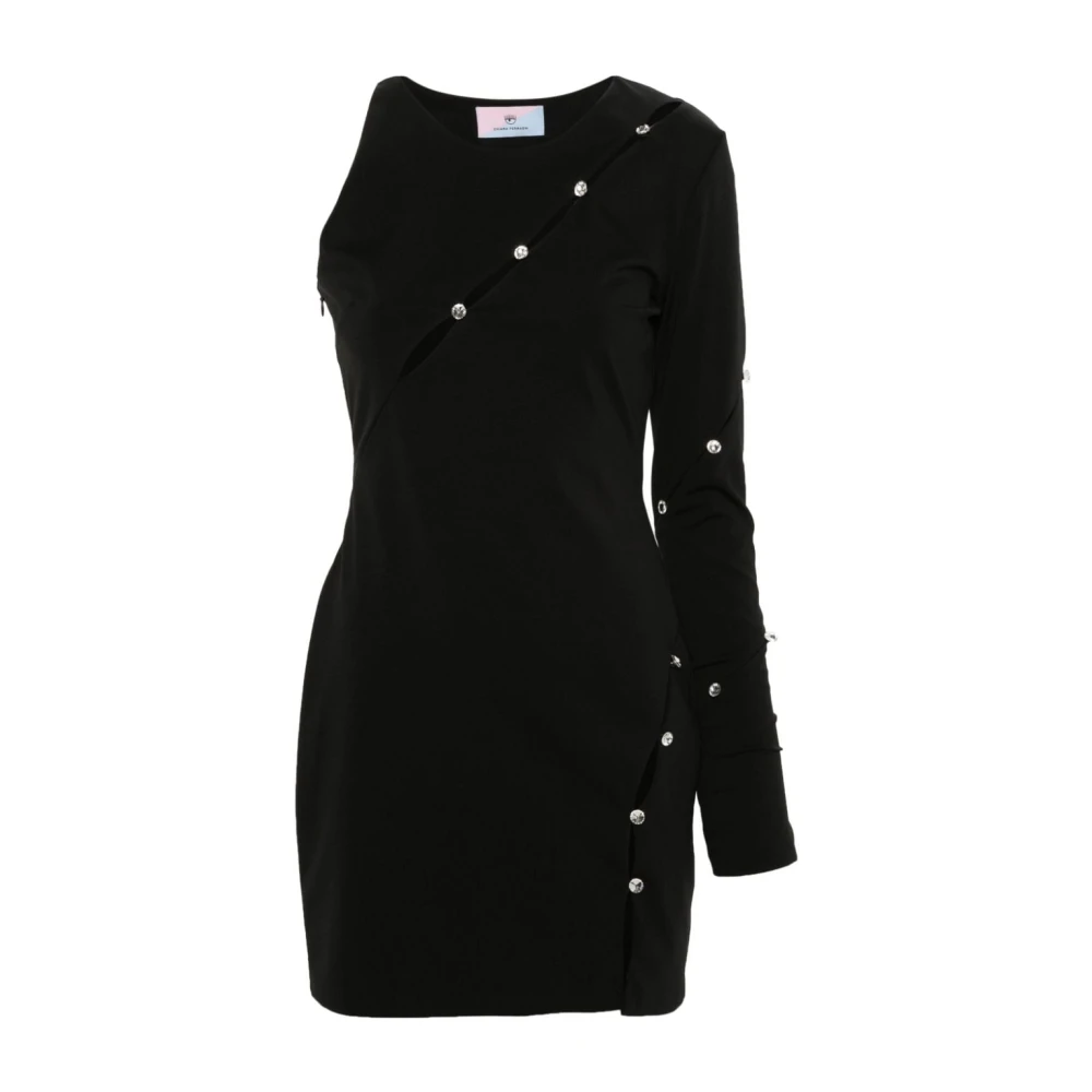 Chiara Ferragni Collection Zwarte jurken met 926 gaten Black Dames