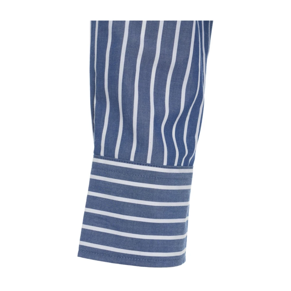 closed Chique Blauwe Katoenen Blouse Trendy Ontwerp Blue Dames