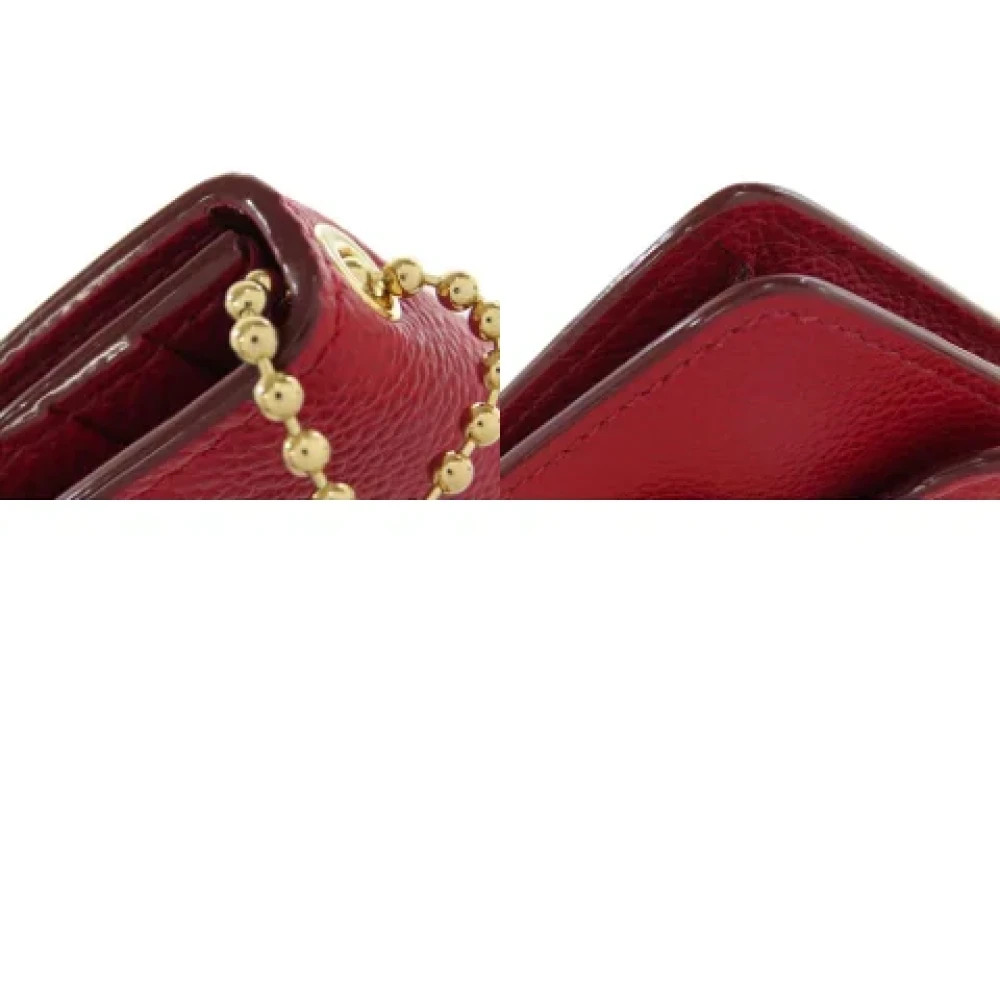 Bally Pre-owned Leather wallets Red Dames