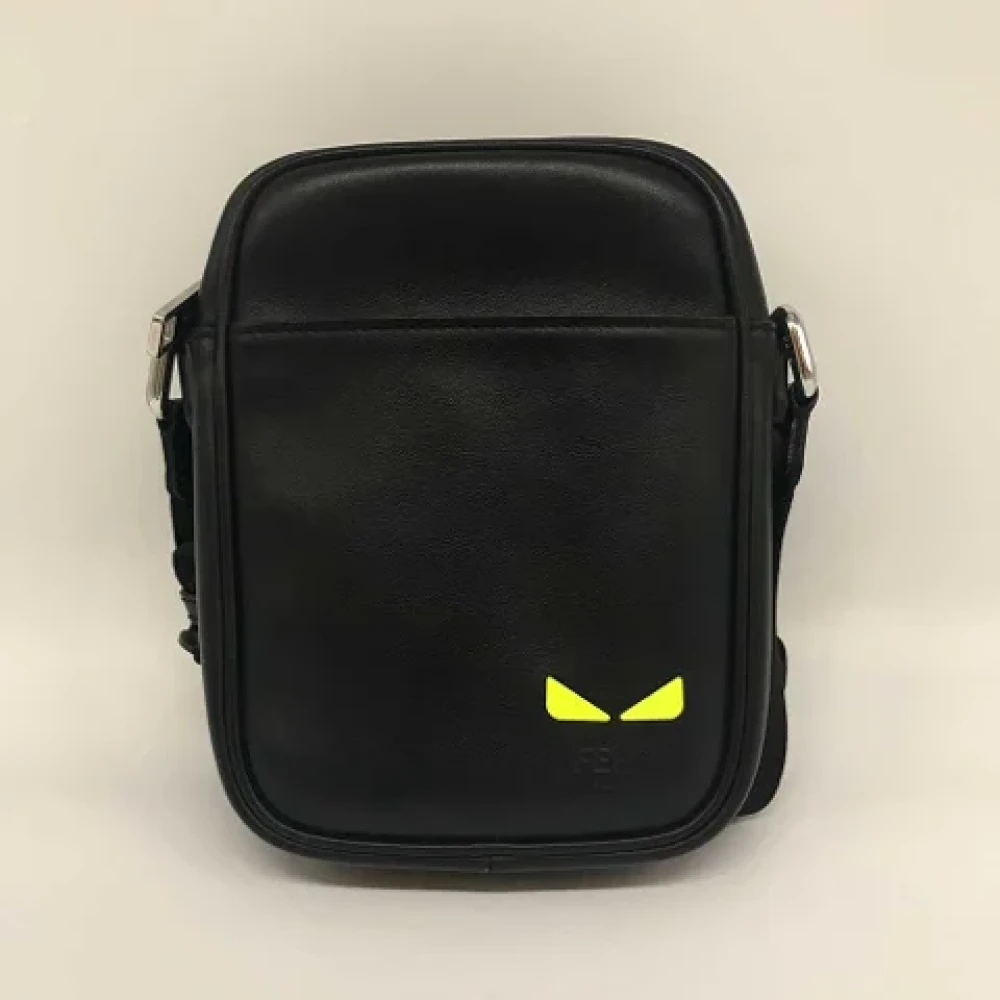 Fendi Vintage Pre-owned Leather shoulder-bags Black Dames