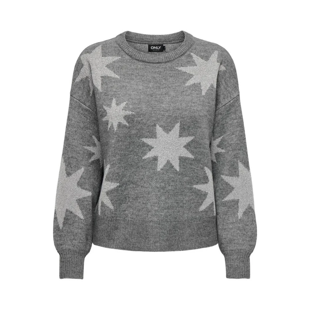 Only Glitter Gebreide Trui Middengrijs Melange Gray Heren