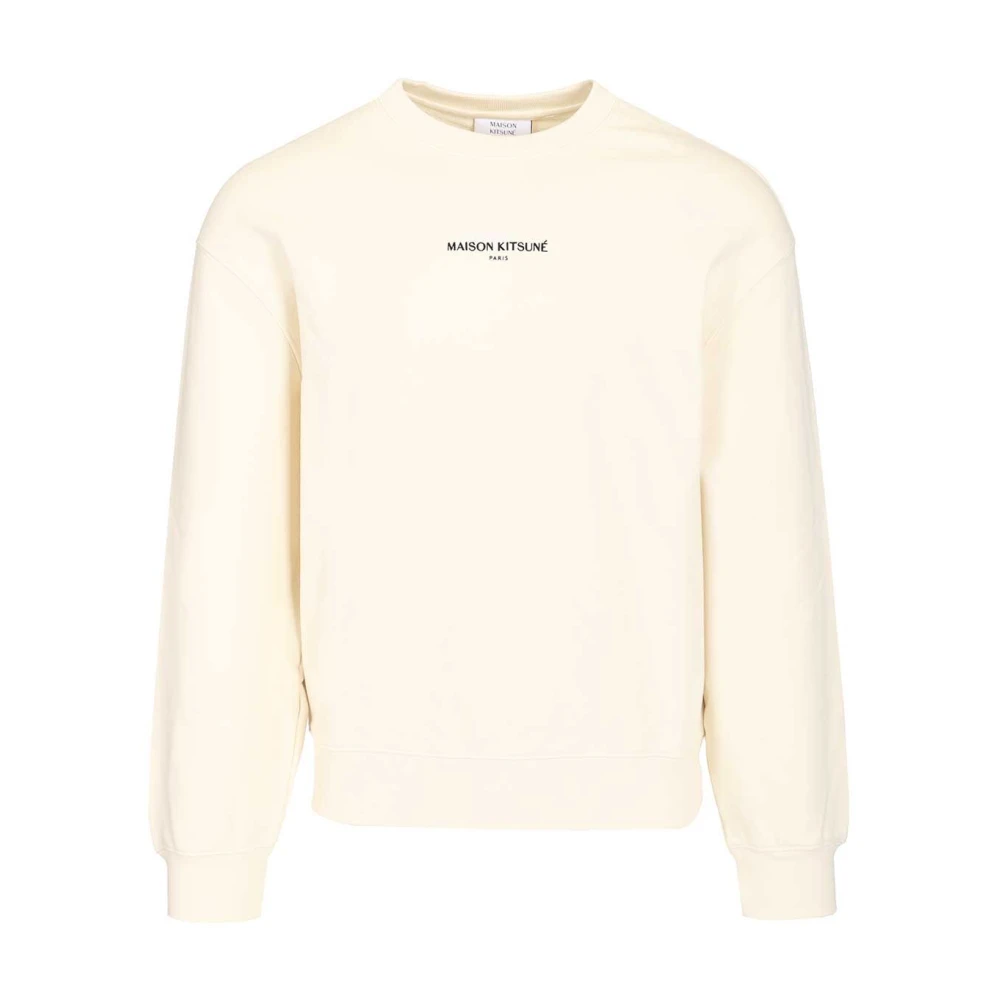 Maison Kitsuné Men's Beige Sweatshirts, Xl, Sweatshirts & Hoodies