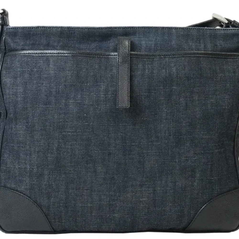 Prada Vintage Pre-owned Cotton prada-bags Blue Dames