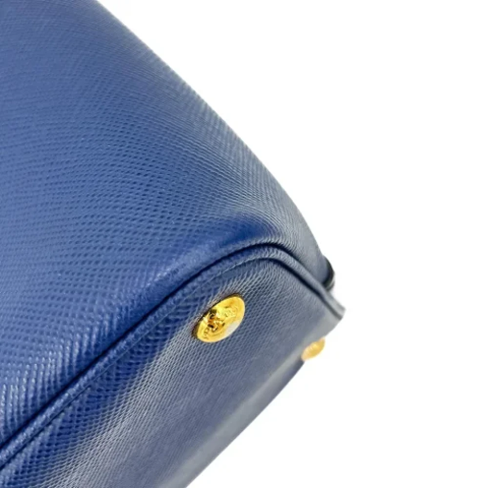 Prada Vintage Pre-owned Leather handbags Blue Dames