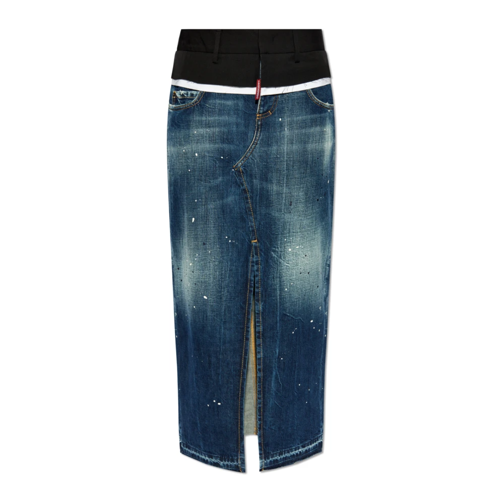 Dsquared2 Rok gemaakt van gecombineerde materialen Blue Dames