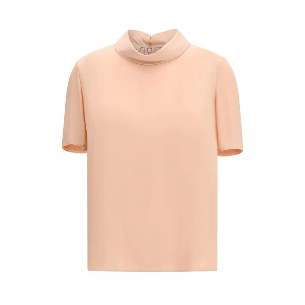 Valentino Women's Pink Silk Top With Design