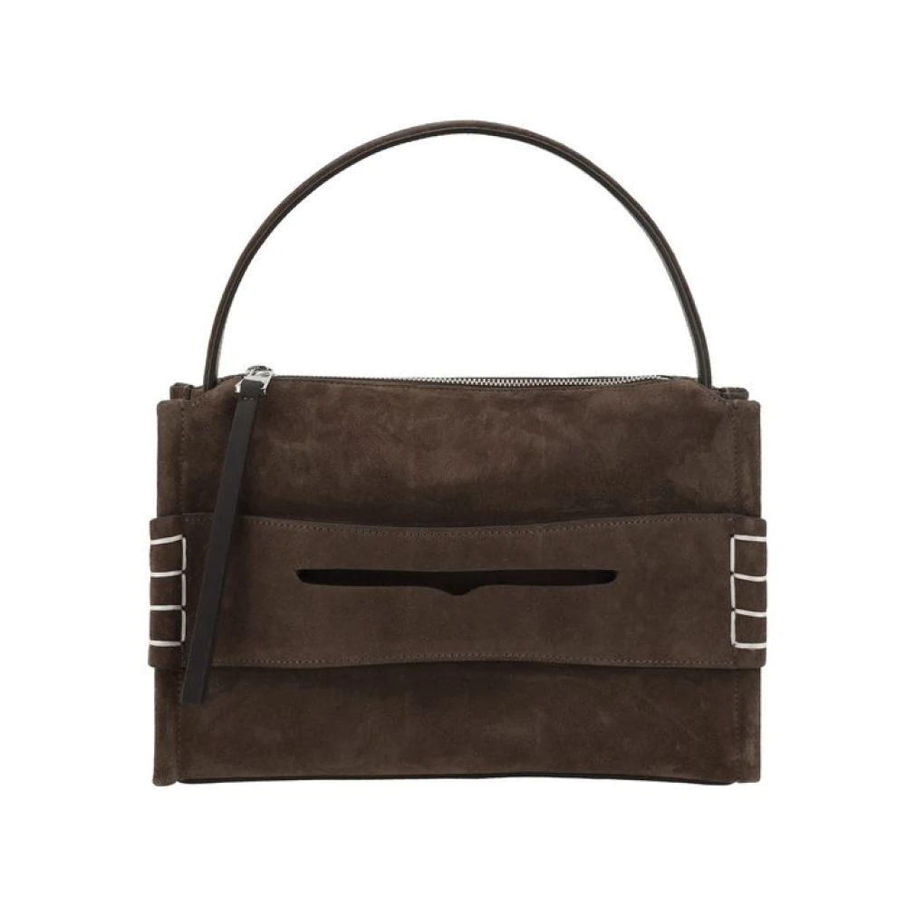 Jw Anderson , Handbags, Female, Brown, One Size, Moccasin Style Shoulder Bag