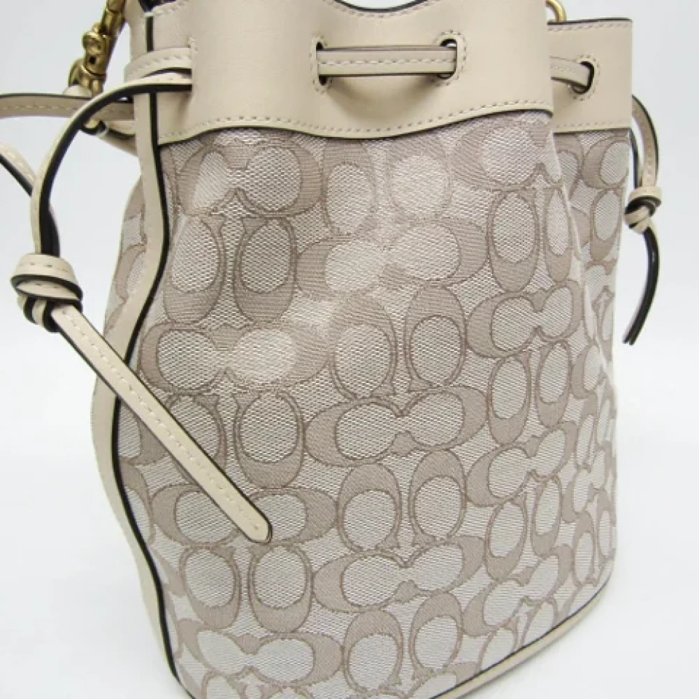 Coach Pre-owned Leather shoulder-bags Beige Dames