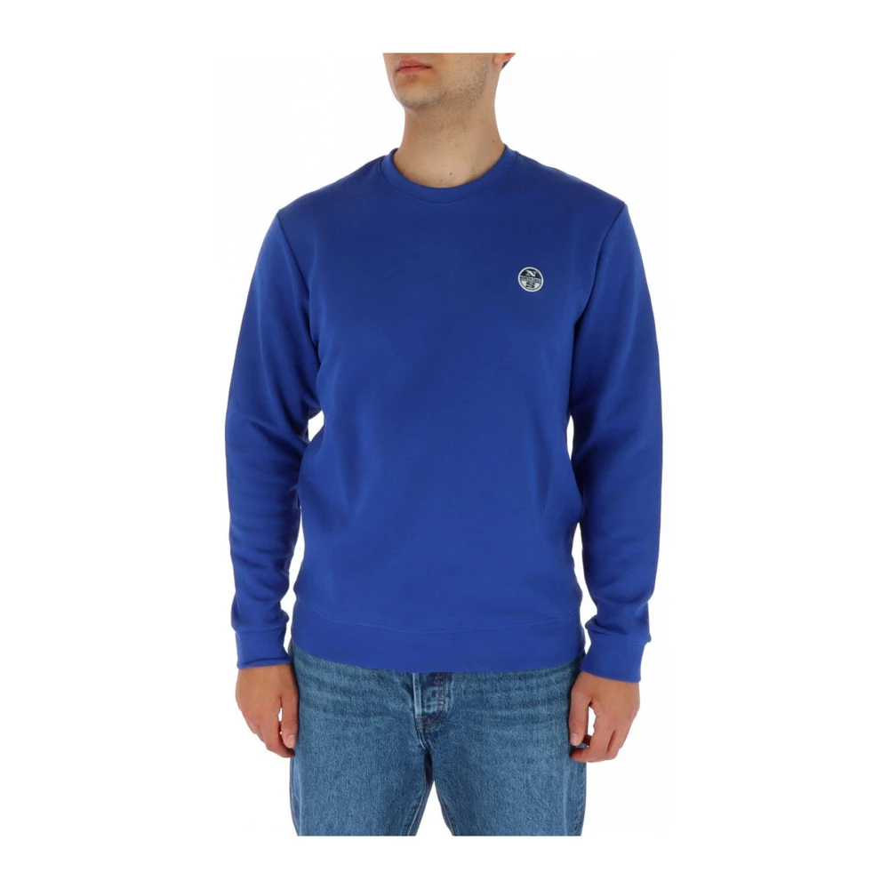 North Sails Blauwe Crew Neck Sweatshirt Alle Seizoenen Blue Heren