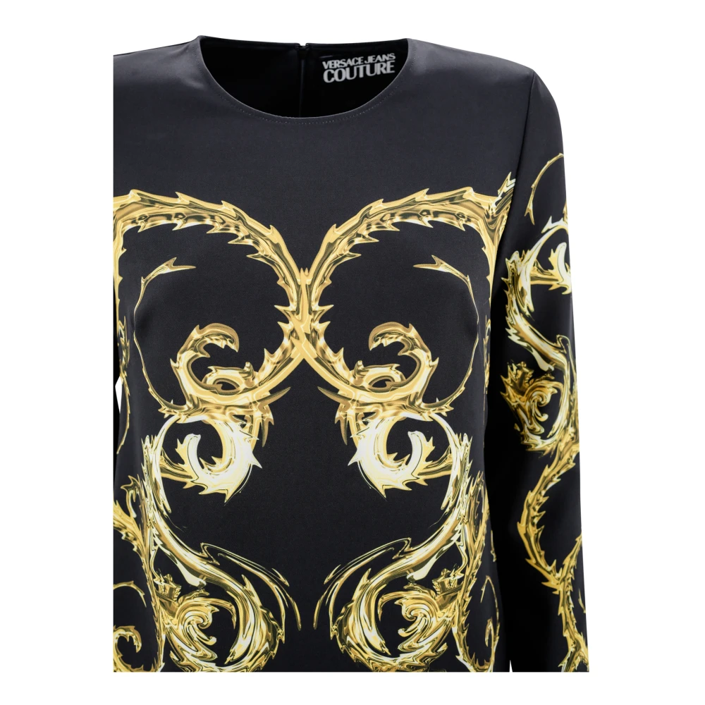 Versace Jeans Couture Gouden jurken voor vrouwen Multicolor Dames