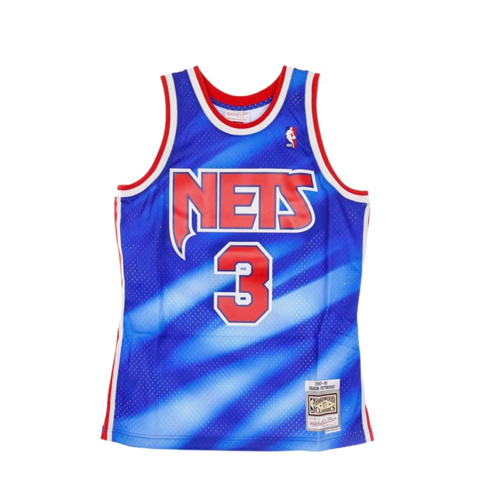 Mitchell & Ness Canotta Basket NBA Swingman Jersey Hardwood Classics No3 Drazen Petrovic 1990-91 Nejnet Alternativ Blue, Herr