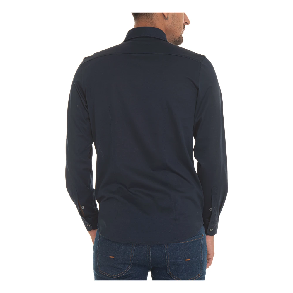 Gran Sasso Elegant Classic Shirt for Men Blue Heren