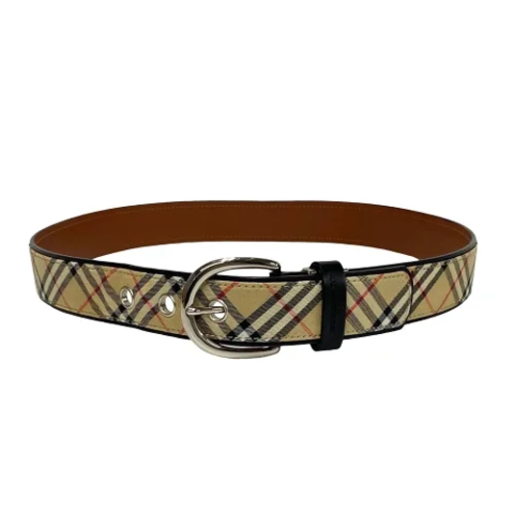 Burberry Vintage Pre-owned Canvas belts Brown Heren