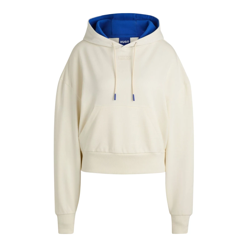 Hugo Boss Cropped Hoodie voor vrouwen Beige Dames