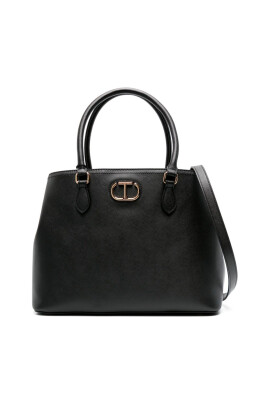 Bolso hobo 'Moon' con correa y logotipo Negro  Bolsos bandolera Twinset  Mujer > Cesar Santa Fe