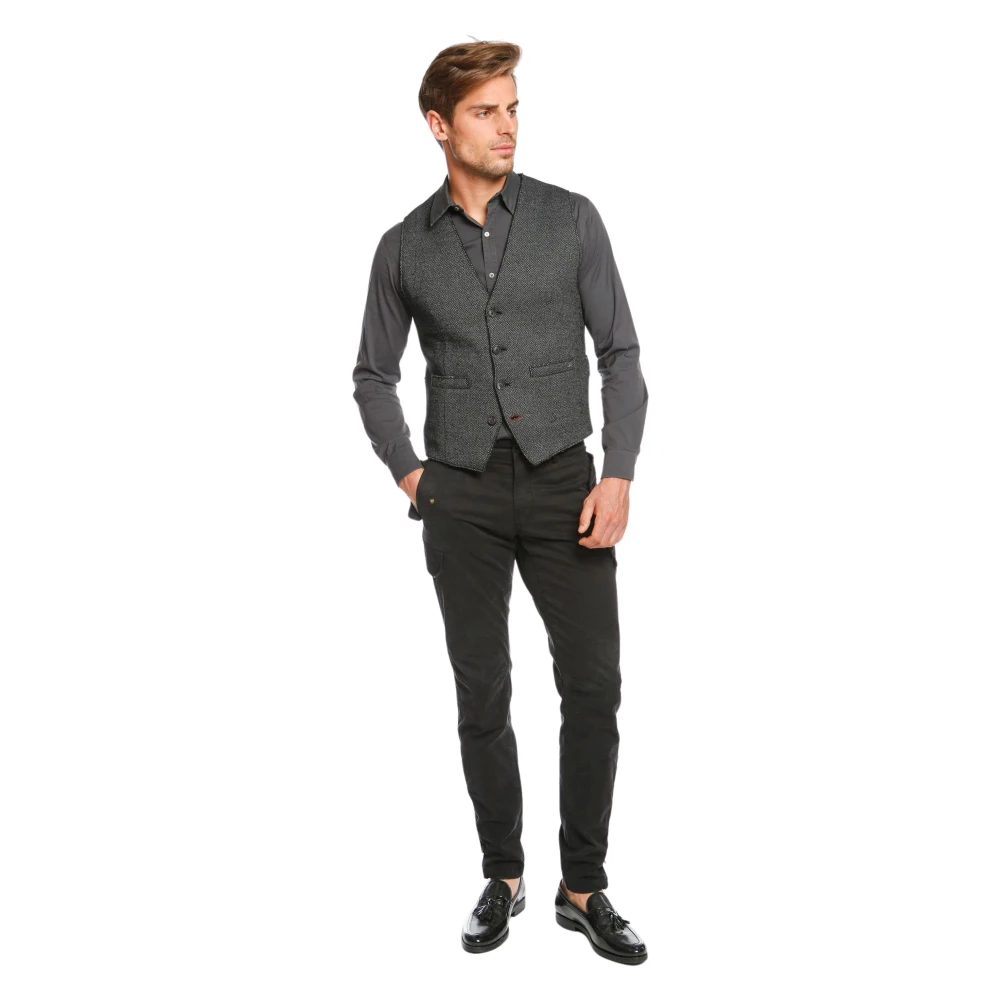 Mason's Cargo Broek Bolivia Regular Fit Zwart Black Heren