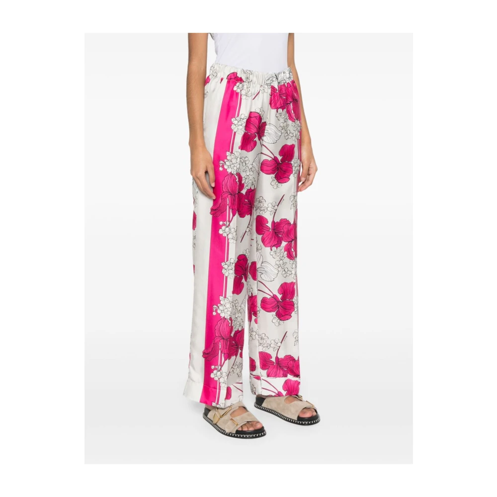 P.a.r.o.s.h. Bloemenprint Fuchsia Broek Pink Dames