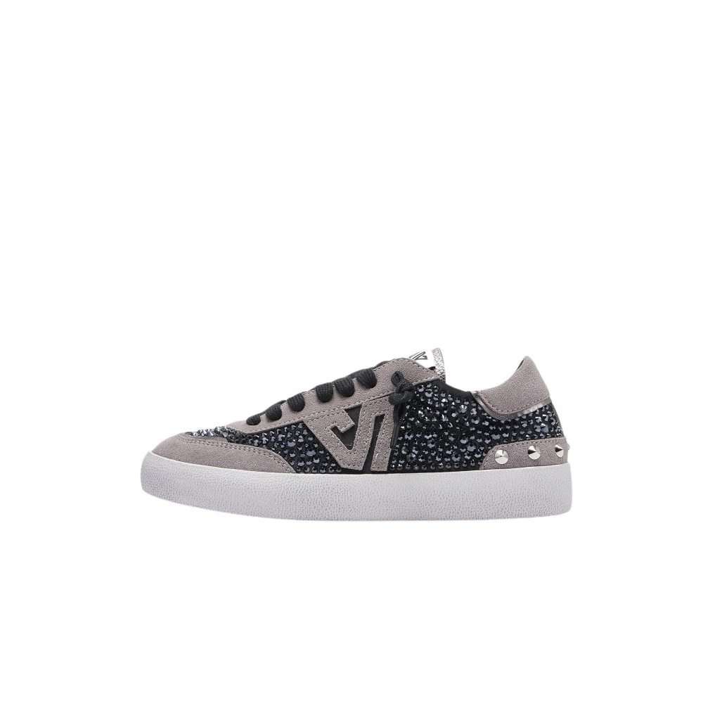 Emanuelle Vee Zwarte Sneakers met Strass-details Dames Schoenen