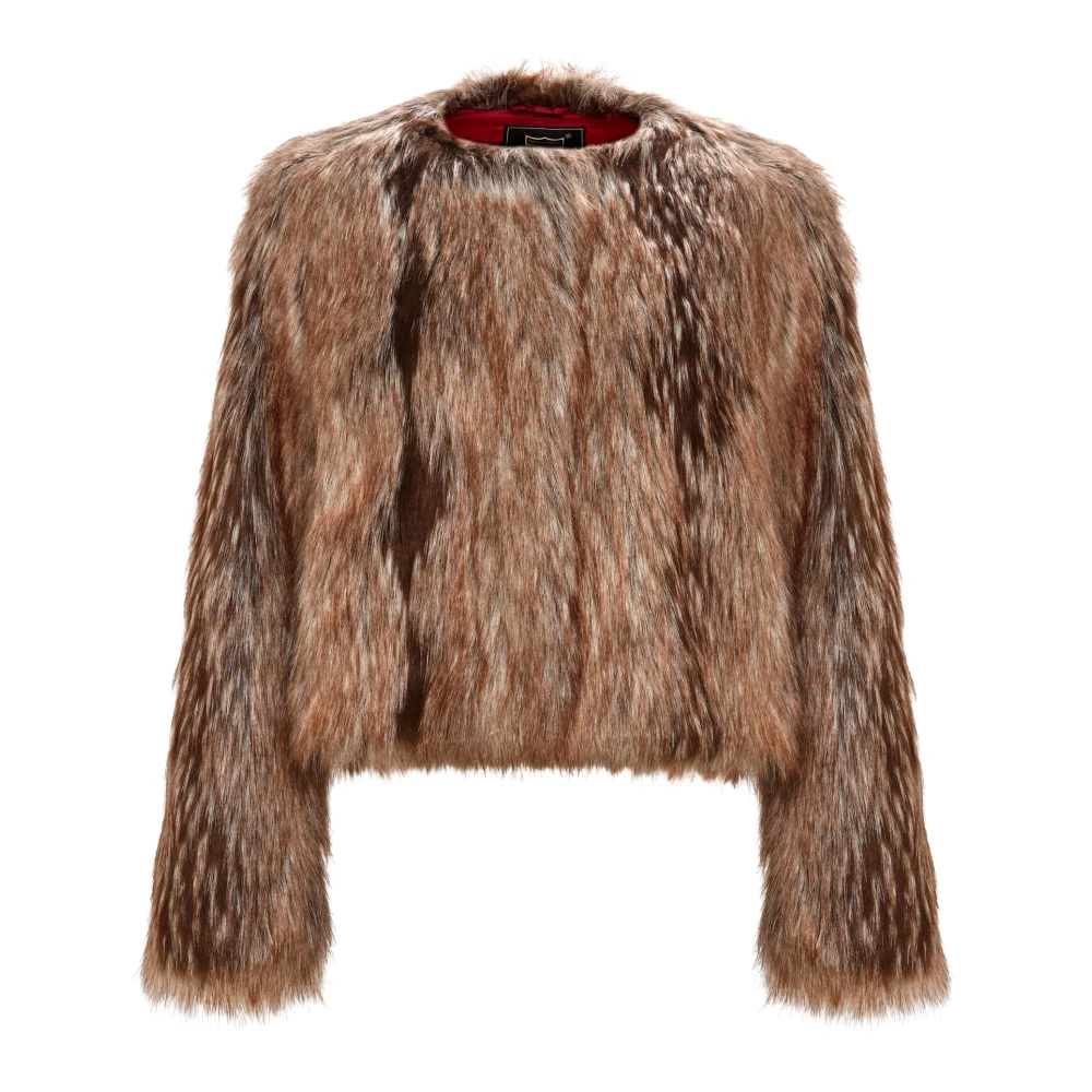 Cesare Gaspari Faux Fur & Shearling Jackets Brown Dames