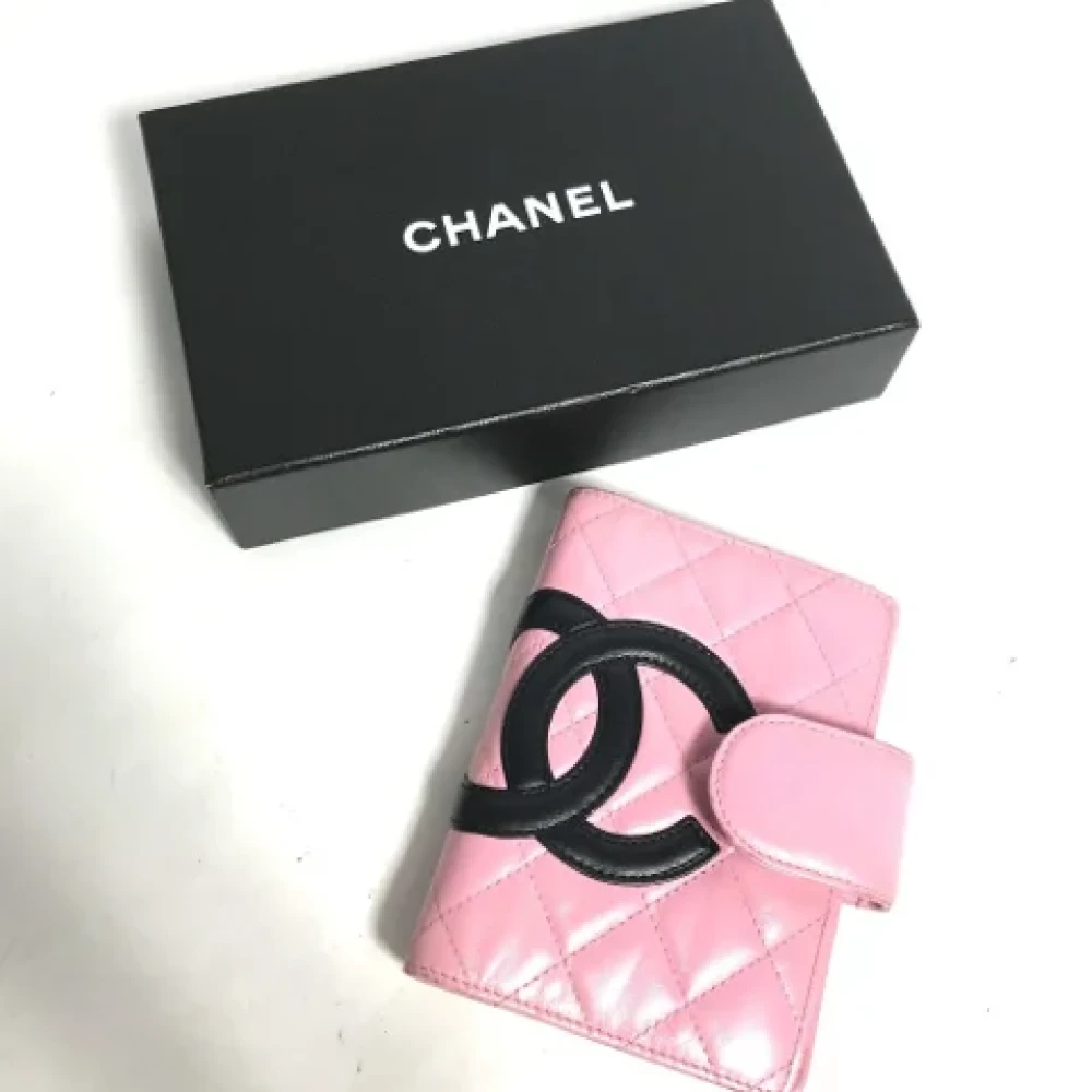 Chanel Vintage Pre-owned Leather home-office Pink Dames
