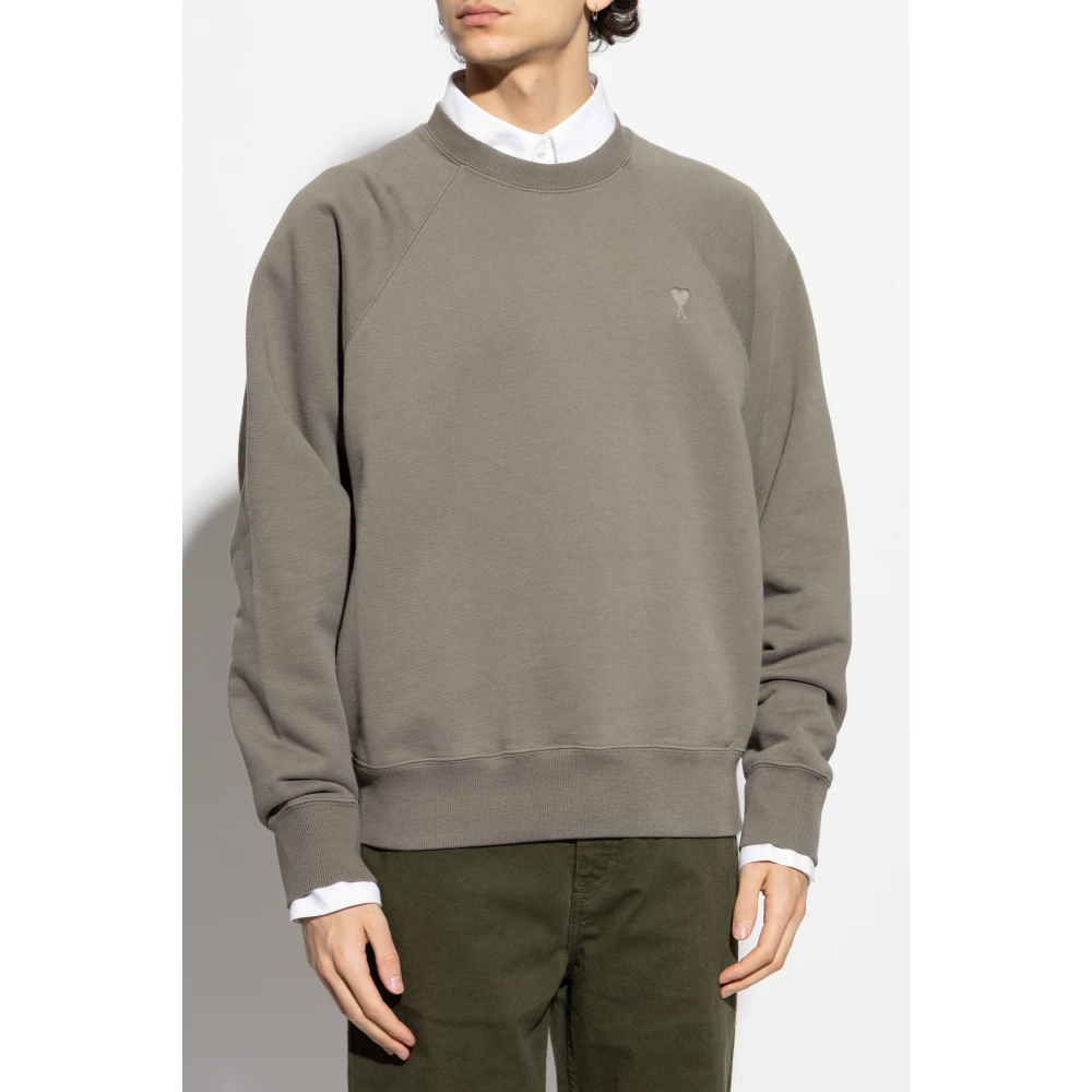 Ami Paris Sweatshirt met Logo Green Heren