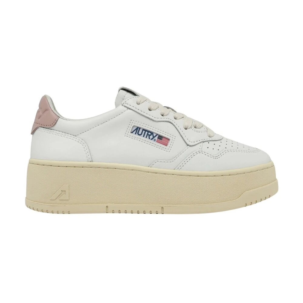 Autry Women's White Medalist Platform Sneakers