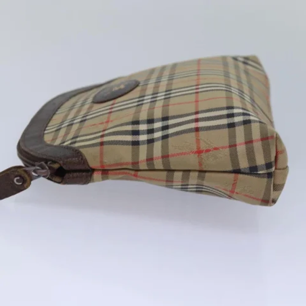 Burberry Vintage Pre-owned Canvas pouches Beige Dames