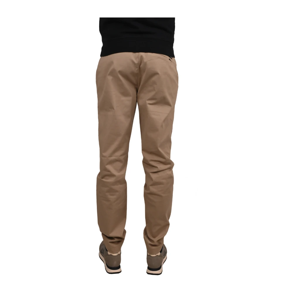 Calvin Klein Katoenen Broek met Logotaille Beige Heren
