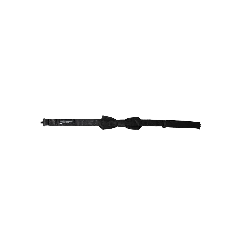 Dolce & Gabbana Multicolor Zijden Strikdas Black Heren