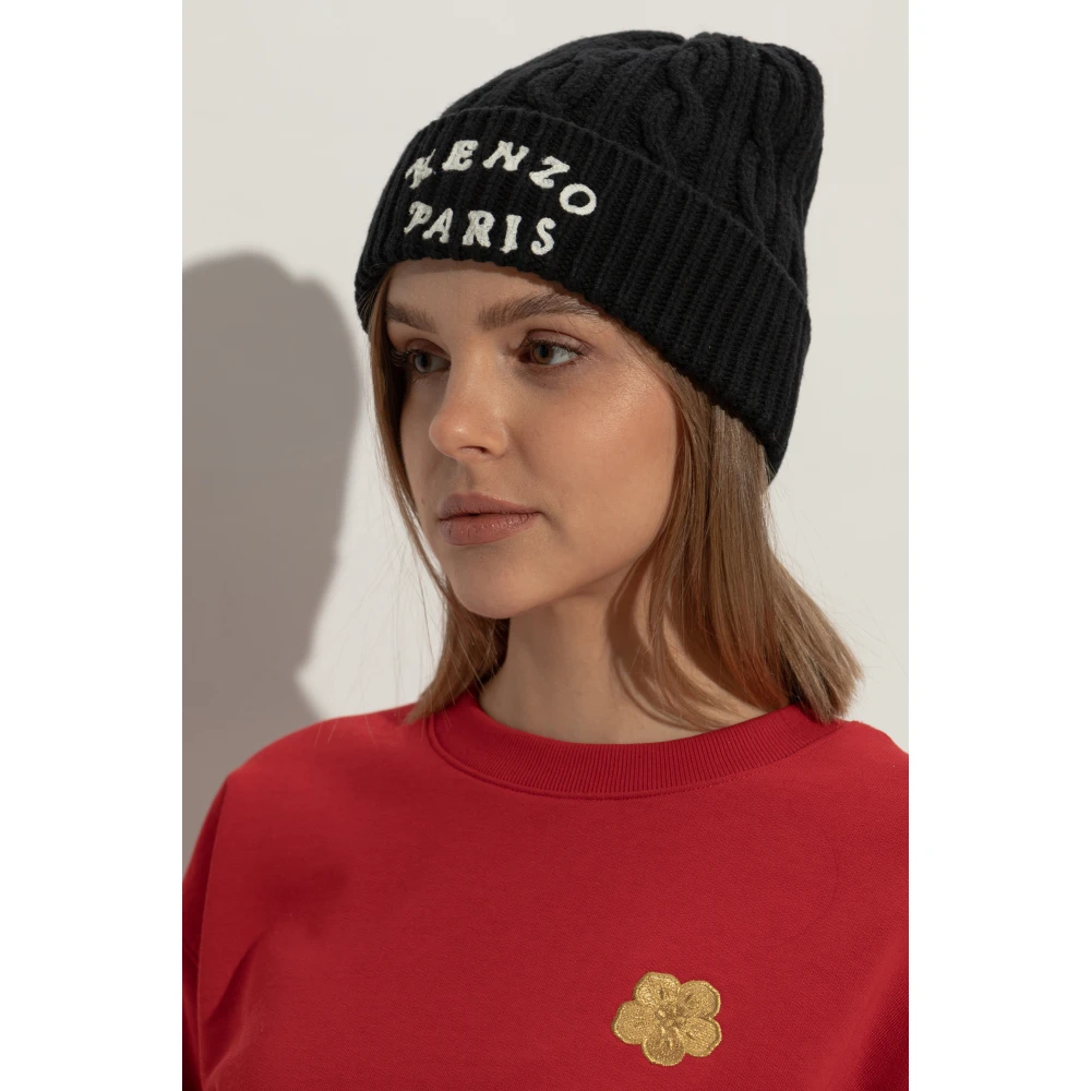 Kenzo Pet met geborduurd logo Black Unisex