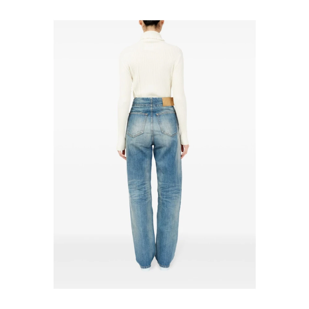 MM6 Maison Margiela Blauwe Distressed Denim Jeans Blue Dames