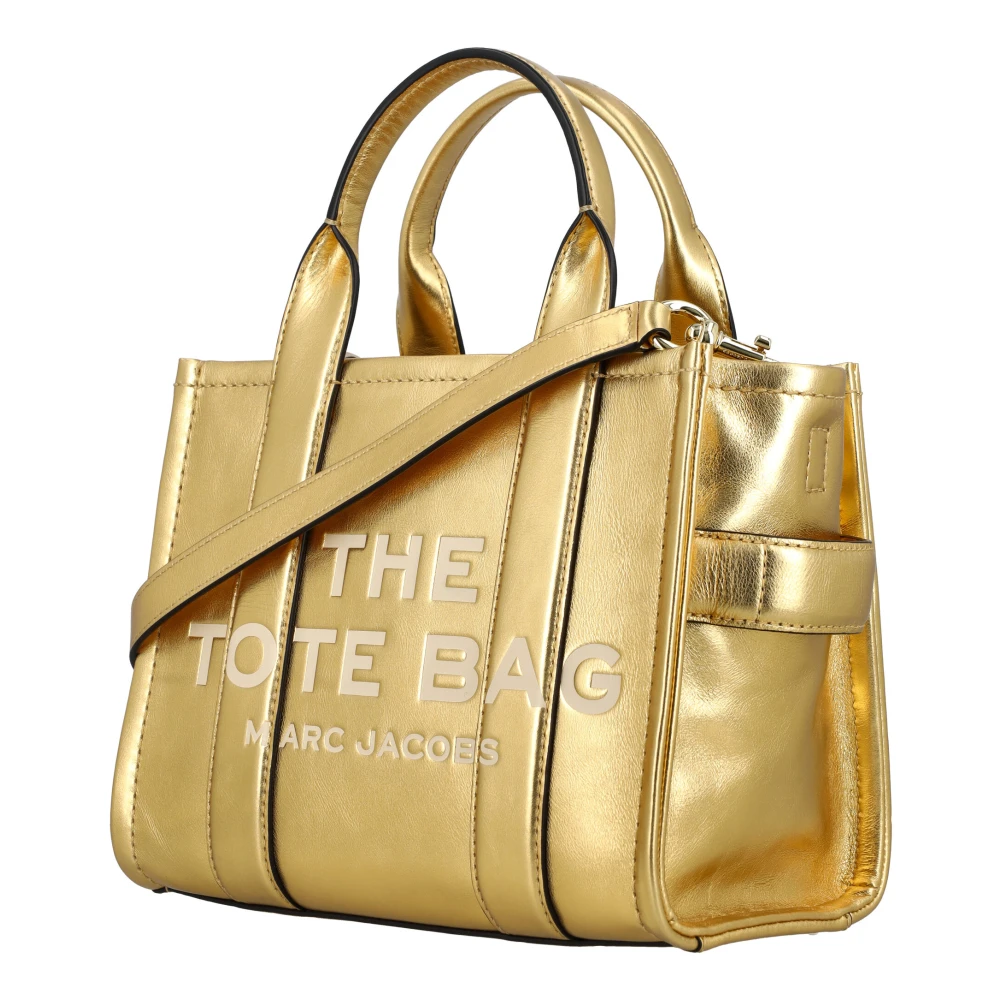 Marc Jacobs Gouden Metallic Kleine Tote Tas Yellow Dames