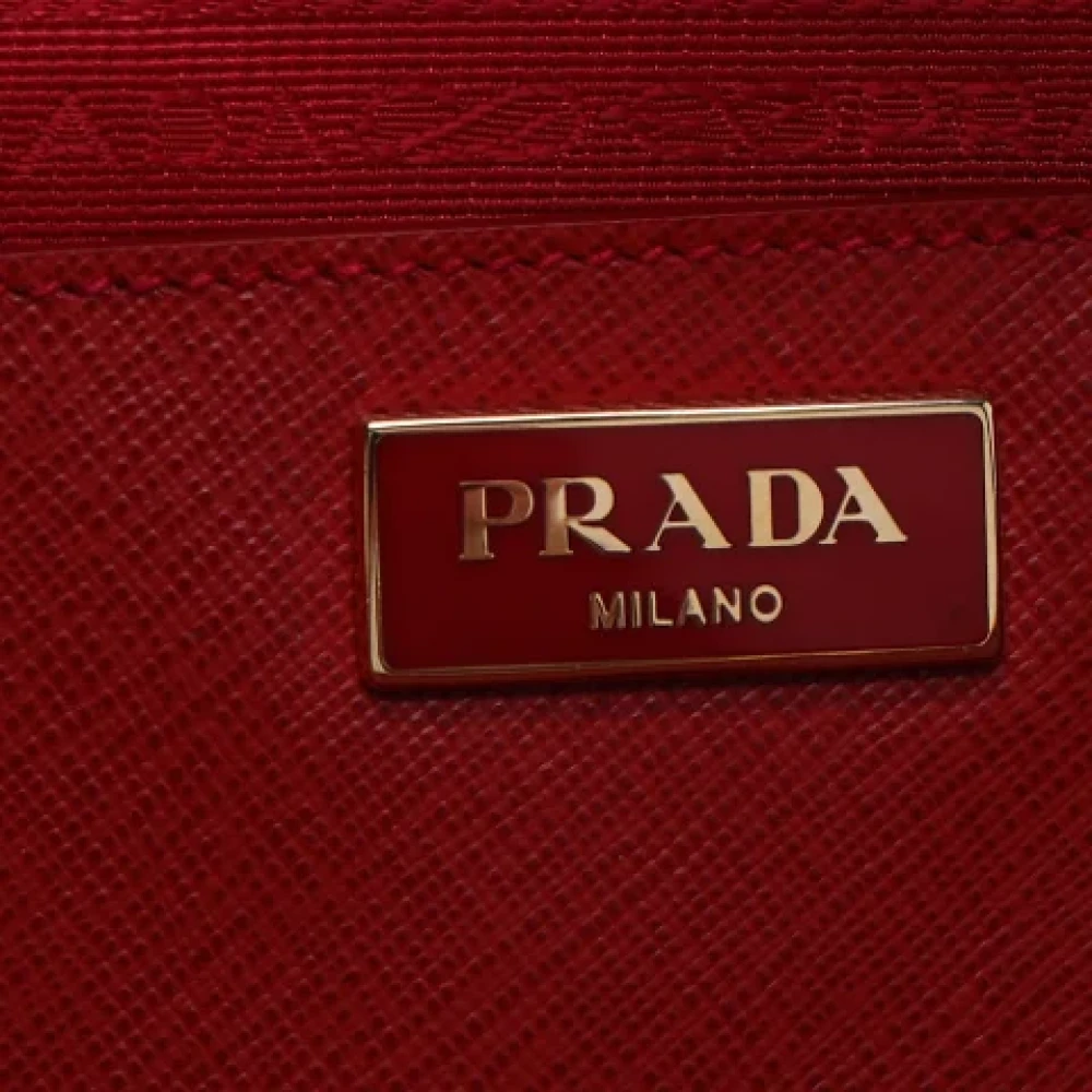 Prada Vintage Pre-owned Leather handbags Red Dames