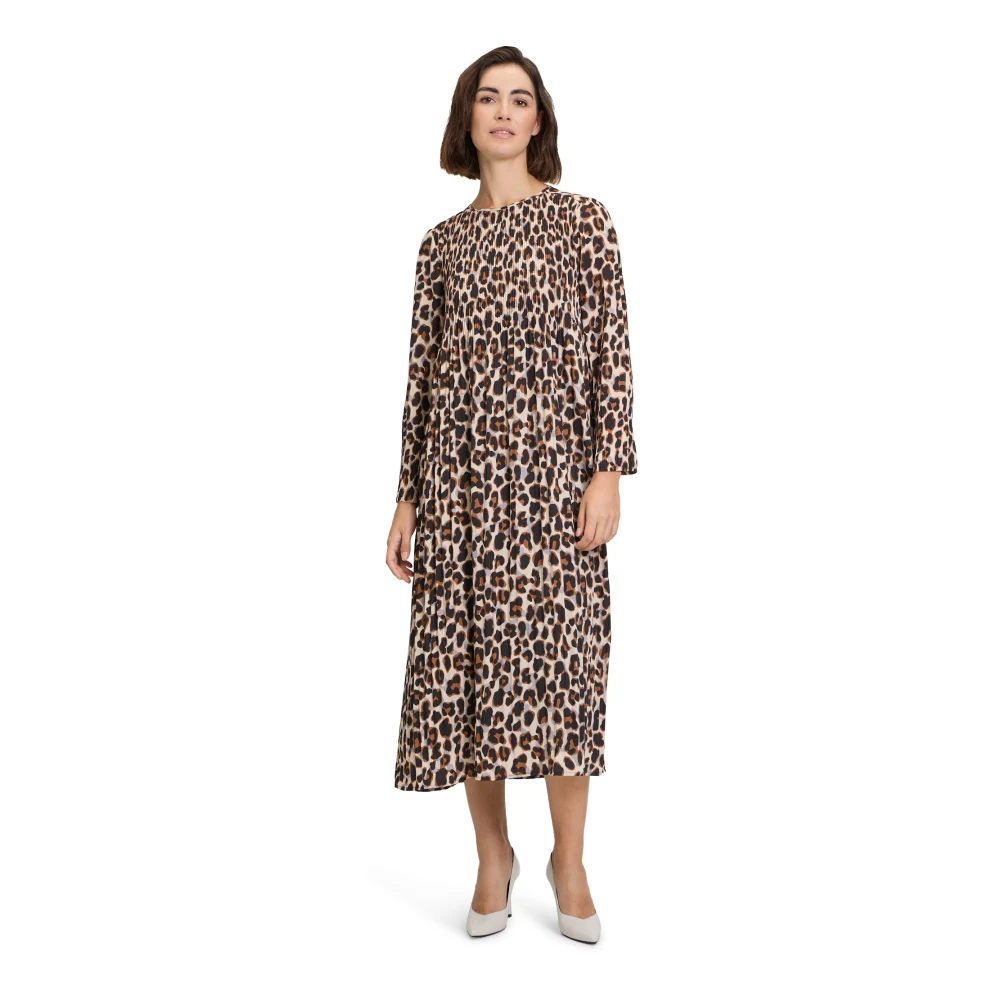 Betty Barclay Jurk met Lange Mouwen en Plooien Multicolor Dames