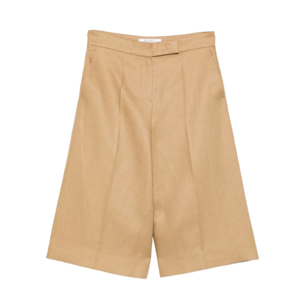 Max Mara Women's Beige Bermudas, M, Long Shorts