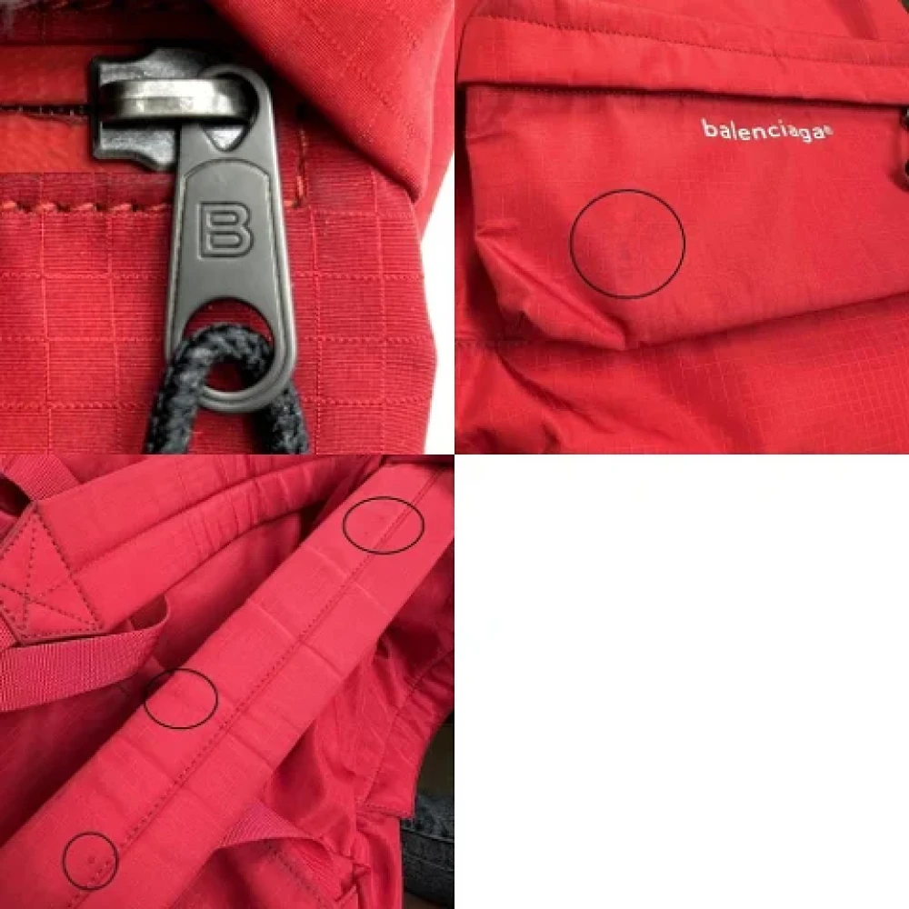 Balenciaga Vintage Pre-owned Nylon backpacks Red Heren