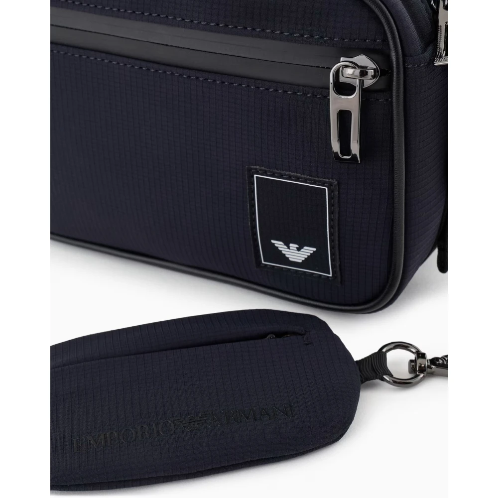 Emporio Armani Navy Blauwe Portemonnees Tech Case Blue Heren