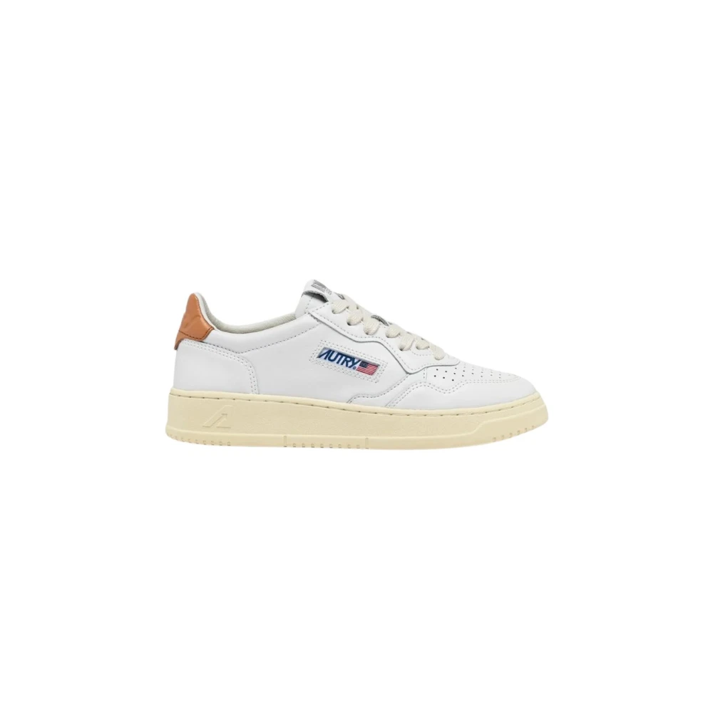 Autry Women's White Orange Trainers With Padded Collar - Sneakers - 7 Uk - Shoes