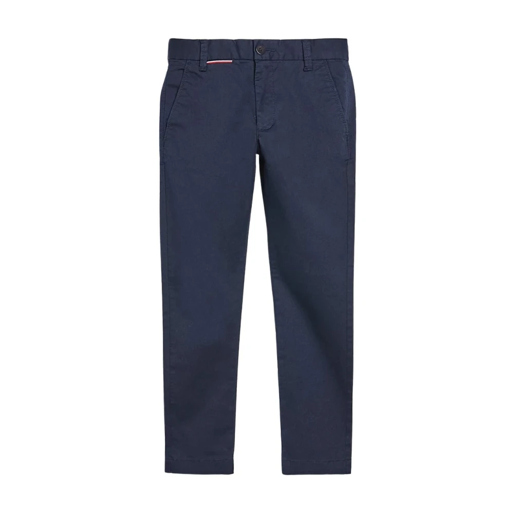 Tommy Hilfiger Klassiska enfärgade Chino-byxor Blue, Pojke