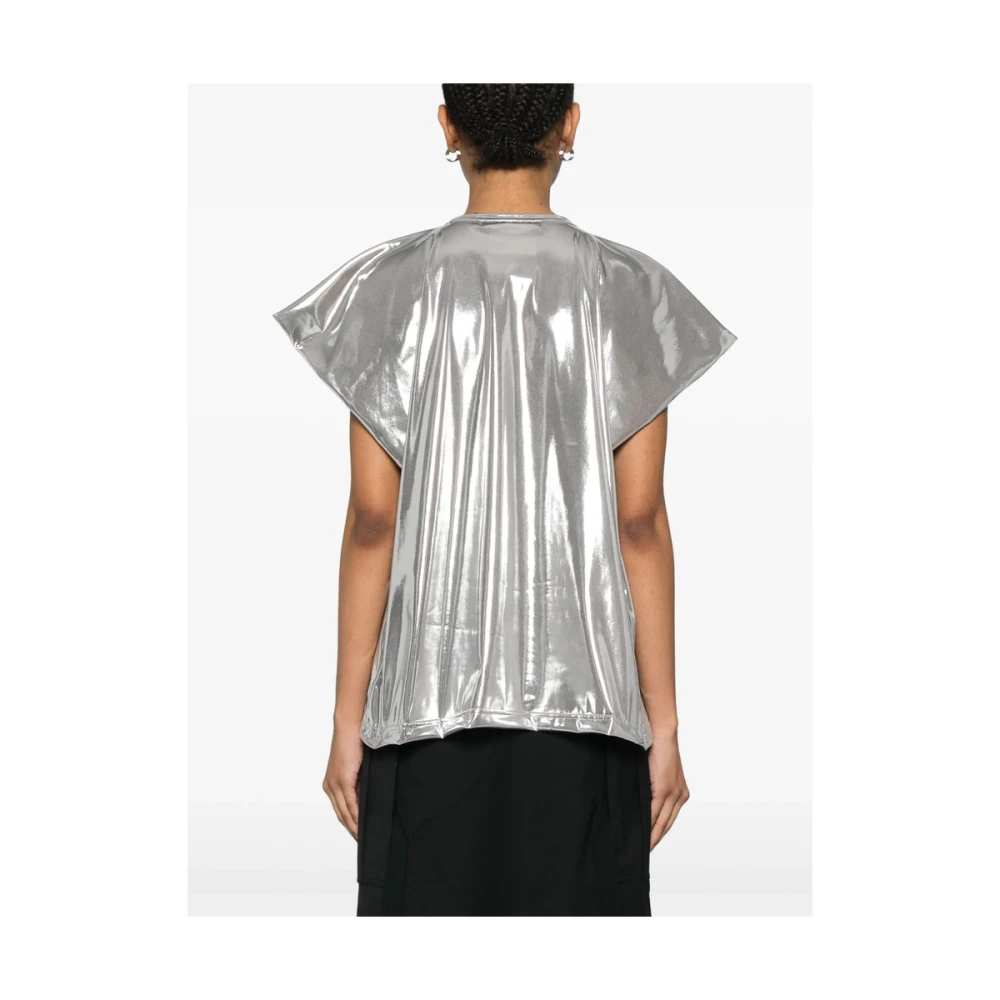 Junya Watanabe Zilveren Crew Neck Mouwloos T-shirt Gray Dames