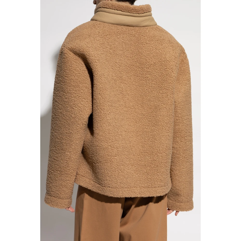 Moschino Gewatteerde jas met opstaande kraag Brown Heren