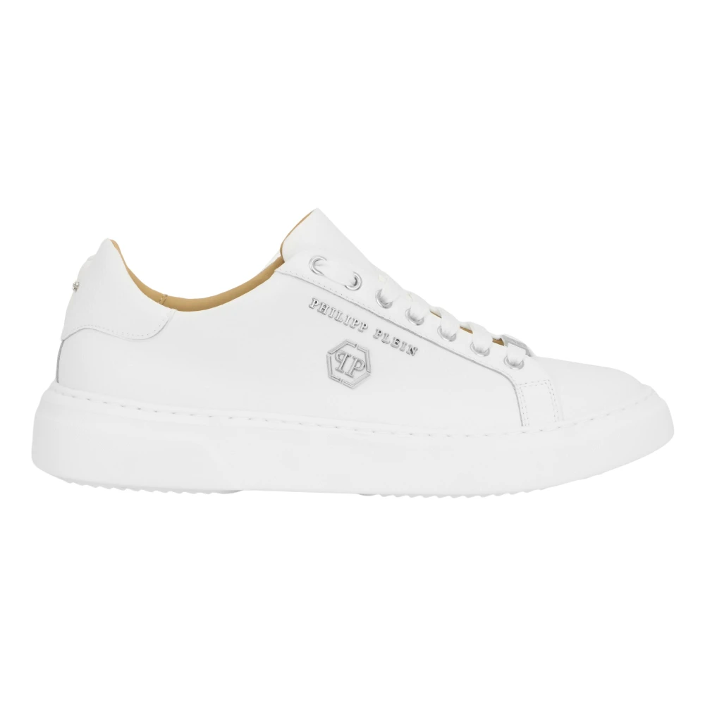Philipp Plein Leren Lo-Top Sneaker Hexagon unisex Schoenen Wit