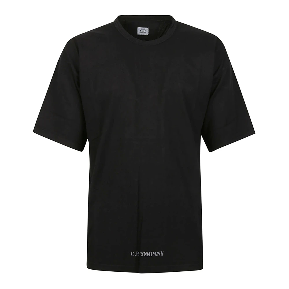 C.p. Company Black Short Sleeve In 1020 Jersey - Male - T-Shirts - Xs - Tops